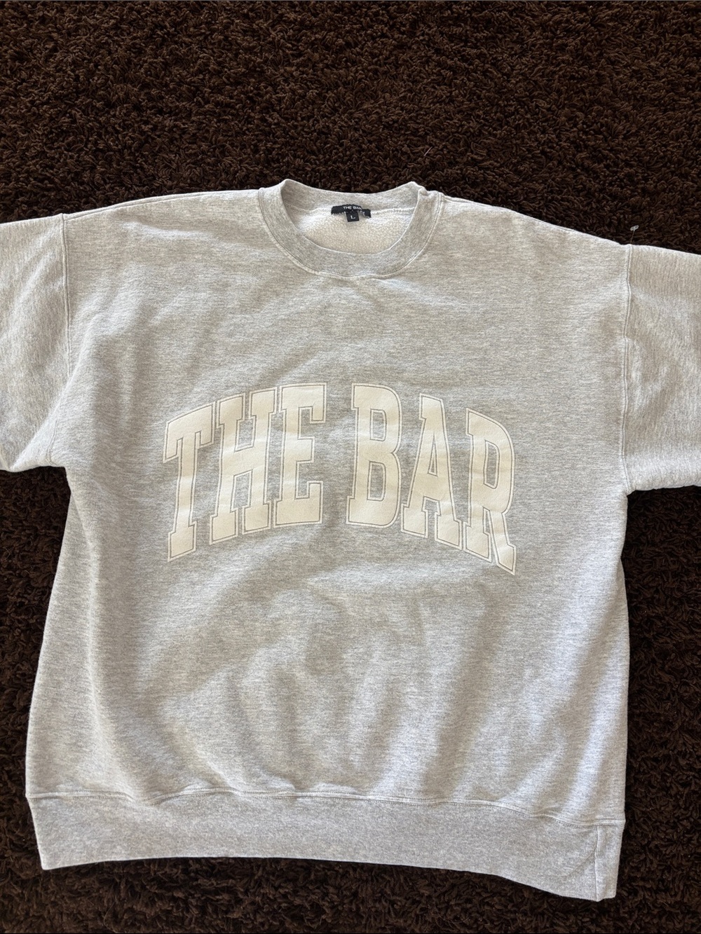 THE BAR Gray Crewneck Sweatshirt